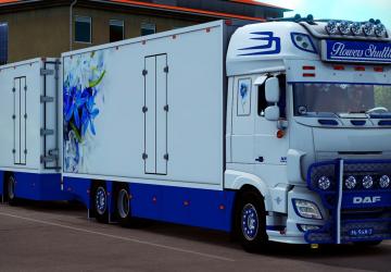 Мод DAF XF 116 Flower Shuttle версия 1.0 для Euro Truck Simulator 2 (v1.31.x)