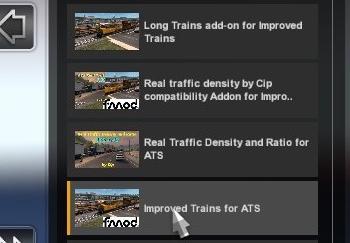 Мод Аддон Длинные Поезда (до 150 вагонов) для мода Улучшенные Поезда v3.7.3 для American Truck Simulator (v1.40.x)