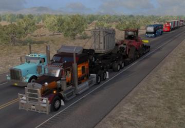Мод ATS Doubles/Triples/Heavy Trailers in Traffic v1.0 для American Truck Simulator (v1.29.x, 1.30.x)
