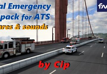 Мод ATS Real Ai Emergency pack версия 1.8.7 для American Truck Simulator (v1.54.x)