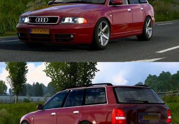 Мод Audi S4 B5 Sedan + Avant версия 2.1 для American Truck Simulator (v1.43.x)