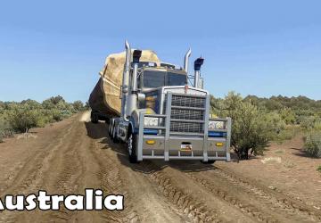 Карту Australia Outback Map версия 1.0 для American Truck Simulator (v1.38.x, 1.39.x)