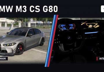 Мод BMW M3 CS (G80) версия 1.0 для American Truck Simulator (v1.61.x)