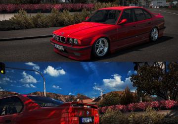 Мод BMW M5 E34 версия 2.2 для American Truck Simulator (v1.46.x)
