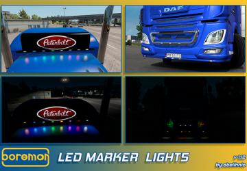 Мод Boreman LED Marker Lights Pack версия 1.12 для American Truck Simulator (v1.29.x, 1.30.x)