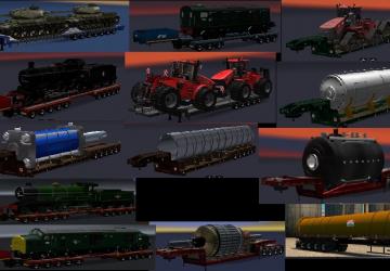 Мод Chris45 ATS Heavy Trailers Pack версия 1.0 для American Truck Simulator (v1.28.x, - 1.30.x)