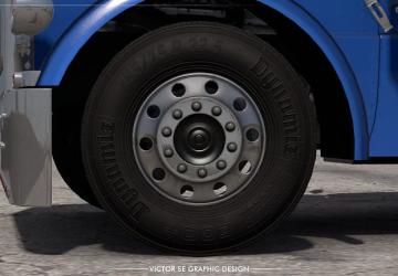 Мод Dark Textures for Stock Truck & Owned Trailers Tires v1.0 для American Truck Simulator (v1.35.x, - 1.38.x)