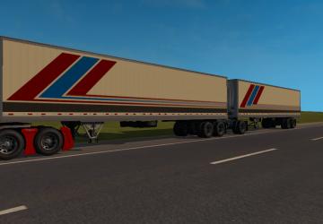 Мод Двойные трейлеры версия 1.0 для American Truck Simulator (v1.32.x)
