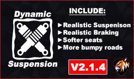 Мод Dynamic Suspension with Keyboard & Steering Wheel v2.2 для American Truck Simulator (v1.43.x)