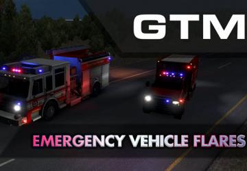Мод Emergency Vehicle Flares версия 1.0 для American Truck Simulator (v1.31.x)