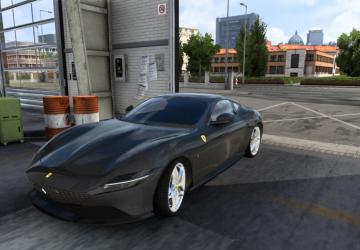 Мод Ferrari Roma 2021 версия 1.0.1 для American Truck Simulator (v1.48.x)