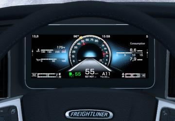 Мод Freightliner Cascadia 2019 Improved Dashboard v3.2 для American Truck Simulator (v1.46.x)