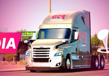 Мод Freightliner Cascadia 2020 версия 1.0 для American Truck Simulator (v1.37.x, 1.38.x)