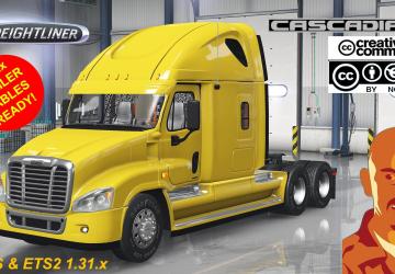 Мод Freightliner Cascadia версия 01.05.18 для American Truck Simulator (v1.31.x, 1.32.x)