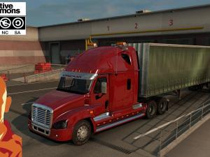 Мод Freightliner Cascadia версия 20.12.17 для American Truck Simulator (v1.28-1.30.x)