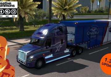 Мод Freightliner Cascadia версия 23.03.19 для American Truck Simulator (v1.33.x, 1.34.x)