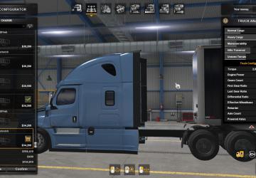 Мод Freightliner Cascadia Parts pack версия 1.0.2 для American Truck Simulator (v1.41.x)