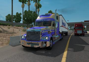 Мод Freightliner Coronado версия 1.6 для American Truck Simulator (v1.47.x)