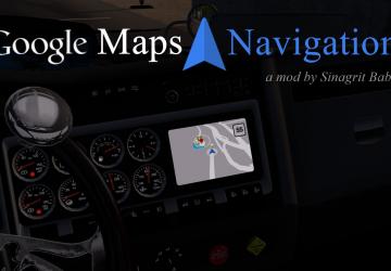 Мод Google Maps Navigation версия 2.4 для American Truck Simulator (v1.41.x)