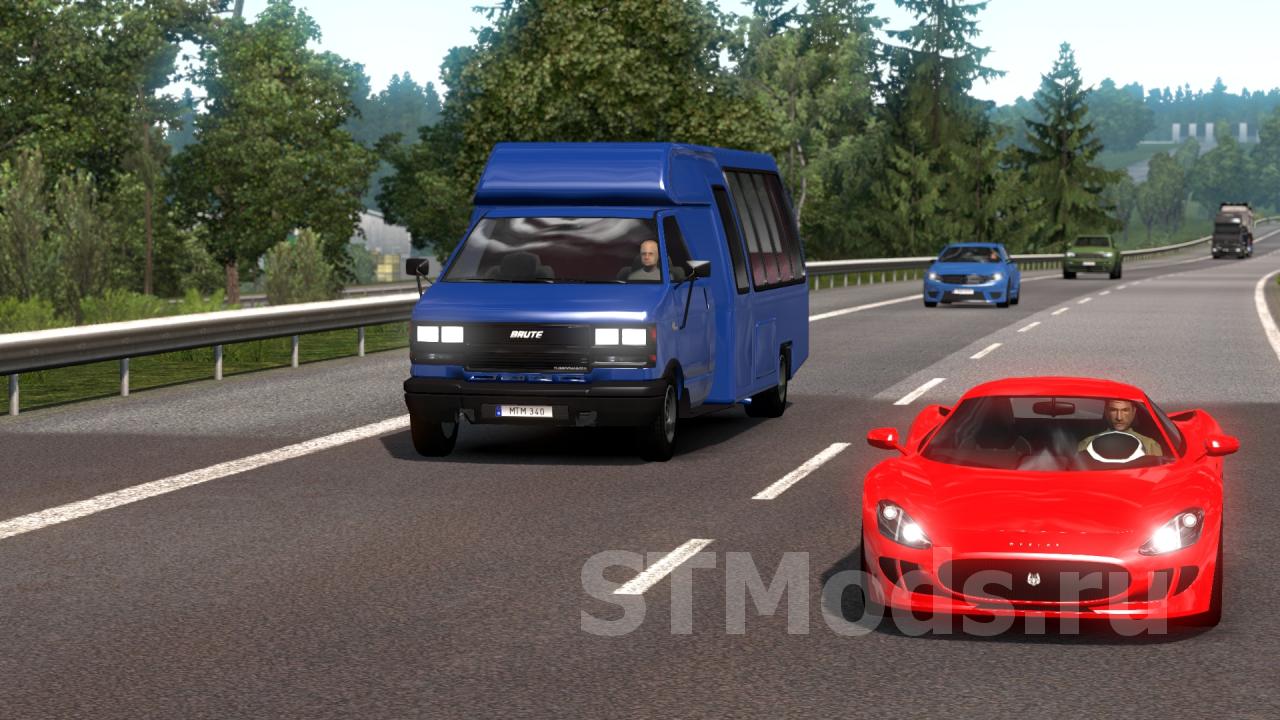 Скачать мод GTA V Truck & Bus Traffic Pack версия 2.0 для American Truck  Simulator (v1.43.x)