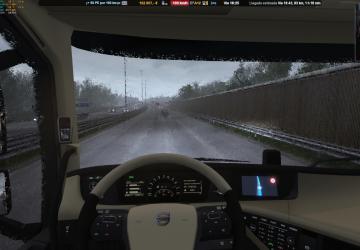 Мод Realistic Rain версия 2.1 для American Truck Simulator (v1.33.x, - 1.35.x)