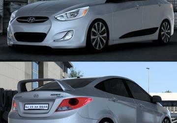 Мод Hyundai Accent Blue версия 6.1 для American Truck Simulator (v1.40.x, 1.41.x)