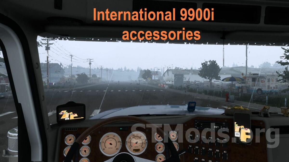 Скачать мод International 9900i accessories версия 1.0 для American Truck  Simulator (v1.43.x)