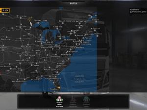 Карта Mega Map of America версия Fixed 1.0 для American Truck Simulator (v1.4.x)