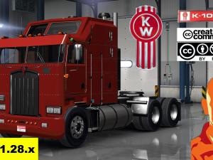 Мод Kenworth K100 версия 1.28 для American Truck Simulator (v1.28.x)