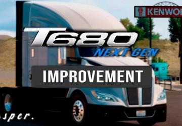 Мод Kenworth T680 2022 версия 1.3 для American Truck Simulator (v1.50.x)