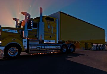 Мод Kenworth T909 версия 2.0 для American Truck Simulator (v1.44.x, 1.45.x)