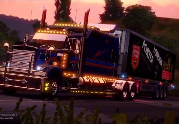 Мод Kenworth W900 Long Reworked версия 1.6 от 25.07.18 для American Truck Simulator (v1.31.x, 1.32.x)