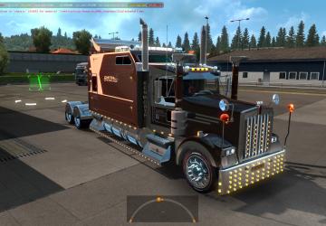 Мод Kenworth W900 Long Reworked версия 1.8 для American Truck Simulator (v1.35.x, 1.36.x)