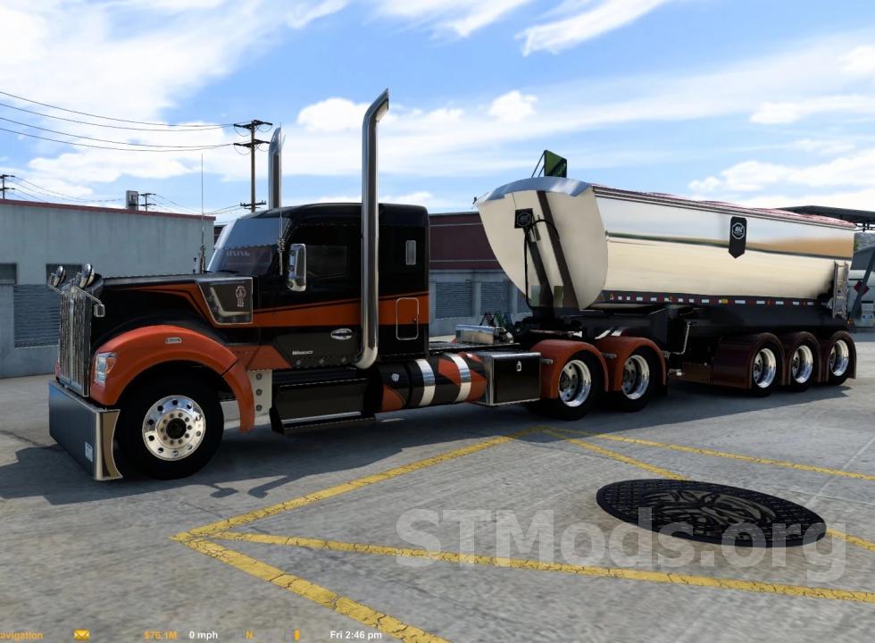 Скачать мод Kenworth W990 Custom версия 10 для American Truck Simulator V148x 8215