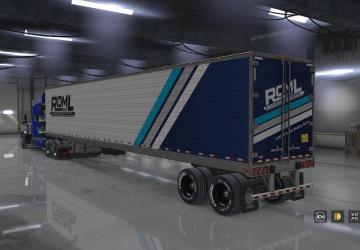 Мод Комбо скин «ROML» для Peterbilt 389 и собственных прицепов v1.0 для American Truck Simulator (v1.32.x, - 1.35.x)