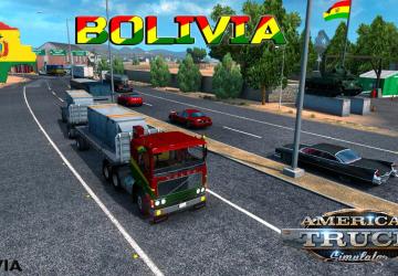 Map of Bolivia версия 1.2 для American Truck Simulator (v1.39.x)