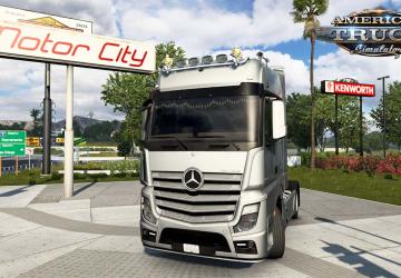 Мод Mercedes Actros MP4 версия 1.0 для American Truck Simulator (v1.46.x)