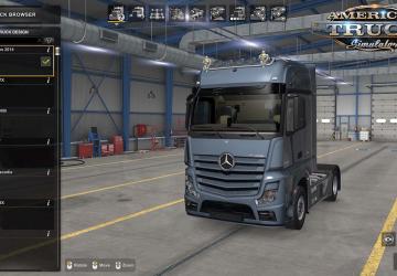 Мод Mercedes Actros MP4 версия 1.0 для American Truck Simulator (v1.46.x)