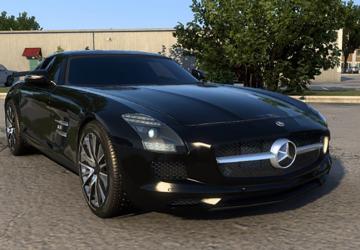 Мод Mercedes-Benz SLS AMG 2011 версия 1.2 для American Truck Simulator (v1.50.x)