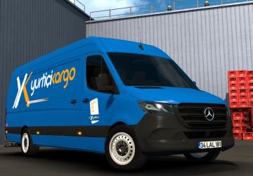 Мод Mercedes-Benz Sprinter 2019 версия 2.0.1 для American Truck Simulator (v1.47.x)