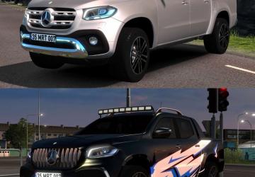 Мод Mercedes-Benz X-Class 2018 версия 1.0 для American Truck Simulator (v1.35.x, 1.36.x)