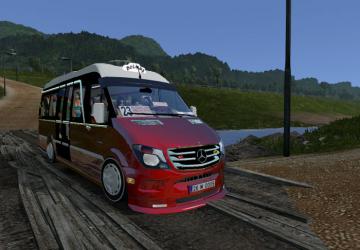 Мод Mercedes Sprinter 2017 Dolmus версия 1.3 для American Truck Simulator (v1.35.x)