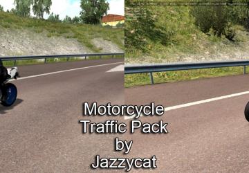 Мод Motorcycle Traffic Pack версия 2.4 для American Truck Simulator (v1.29.x, - 1.34.x)