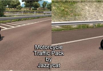Мод Motorcycle Traffic Pack версия 3.1 для American Truck Simulator (v1.35.x)