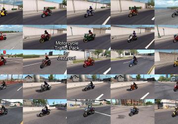 Мод Motorcycle Traffic Pack версия 3.1 для American Truck Simulator (v1.35.x)