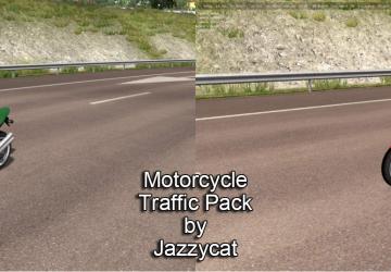 Мод Motorcycle Traffic Pack версия 3.3 для American Truck Simulator (v1.35.x)