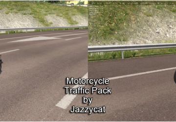 Мод Motorcycle Traffic Pack версия 5.9 для American Truck Simulator (v1.46.x)