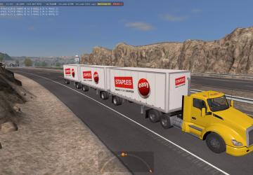 Мод Multiple Trailers in Traffic версия 3.2 для American Truck Simulator (v1.34.x)
