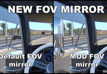 Мод New FOV Mirror версия 1.0 для American Truck Simulator (v1.29.x, 1.30.x)