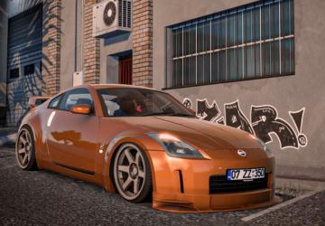 Мод Nissan 350z версия 1.8 для American Truck Simulator (v1.57.x)